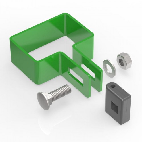 Colier intermediar prindere panouri de gard 60x40 verde