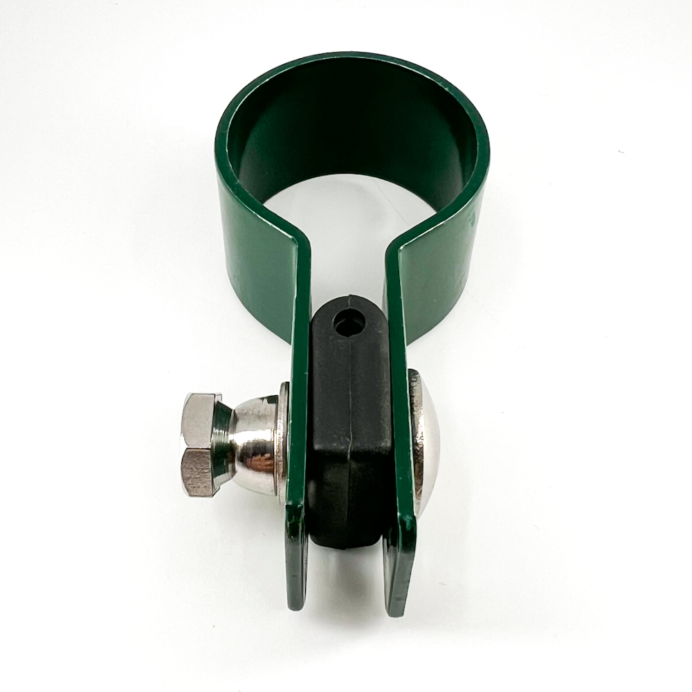 sistem fixare panouri de gard tip colier verde RAL 6005