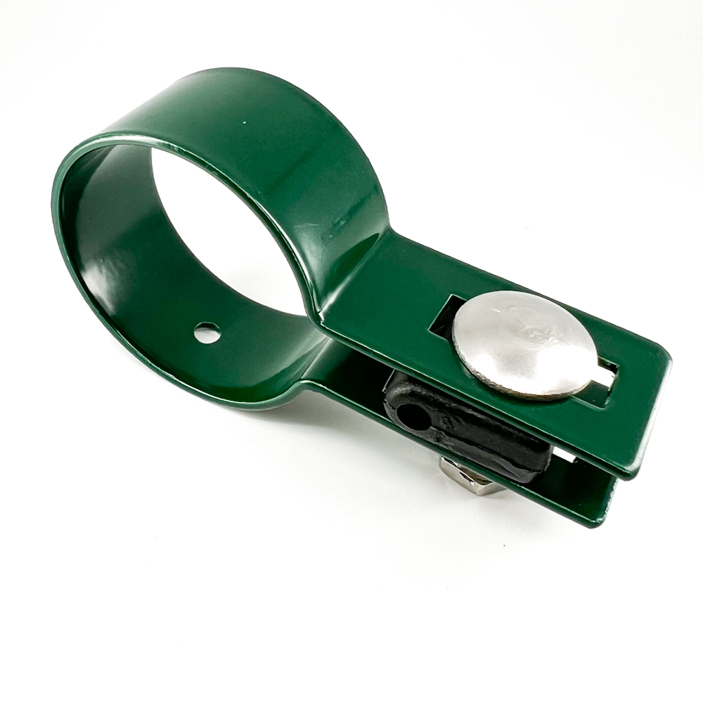 sistem fixare panouri de gard tip colier verde RAL 6005