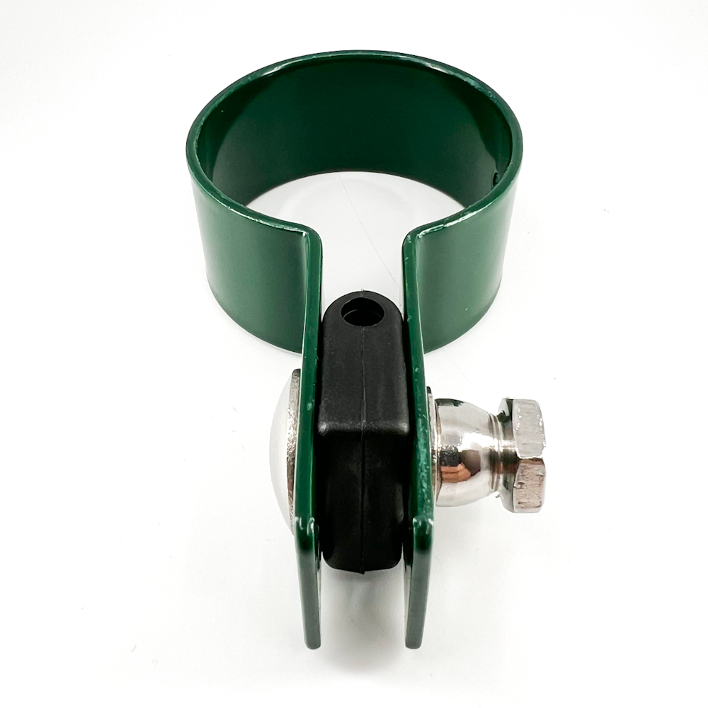 sistem fixare panouri de gard tip colier verde RAL 6005